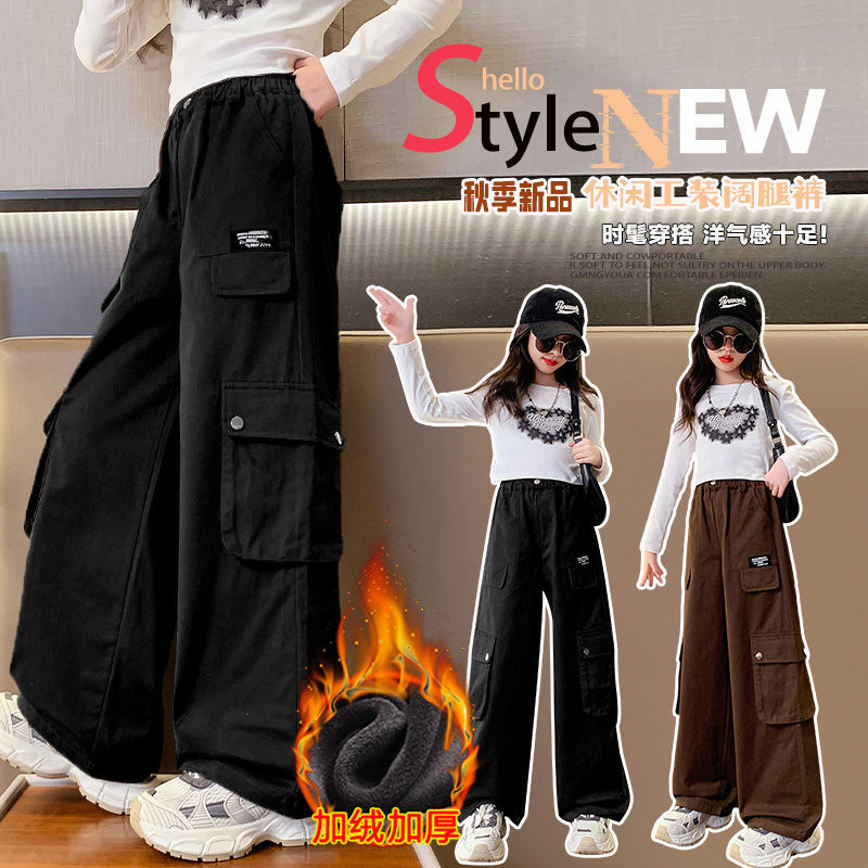 Corduroy Pant Warm - Teenager Girls Winter Cargo Pants for