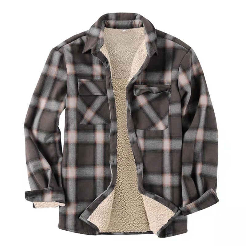 Autumn Mens Plaid Flannel Shir - огляд і ціна Flannel Shirt Lined