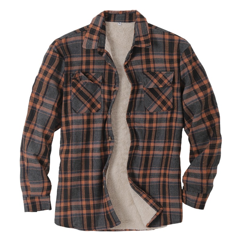 Autumn Mens Plaid Flannel Shir - огляд і ціна Flannel Shirt Lined