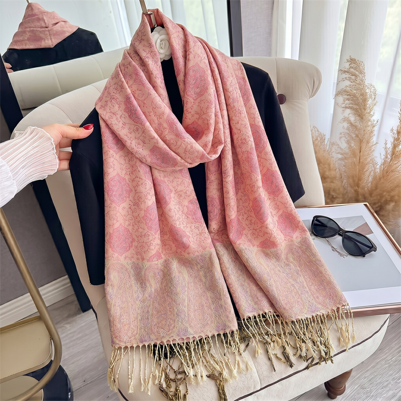 Blush Pink Vintage Paisley Jac - огляд і ціна Shawl Wrap Winter