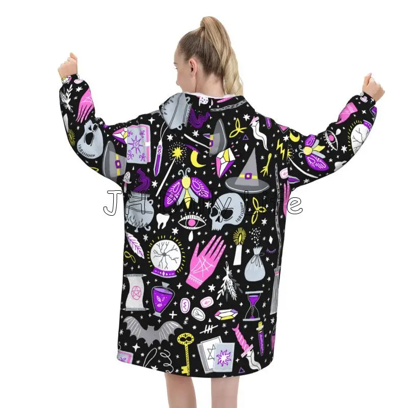 Magic Witchy Goth Oversized Bl - огляд і ціна Sherpa Hoodie Fleece