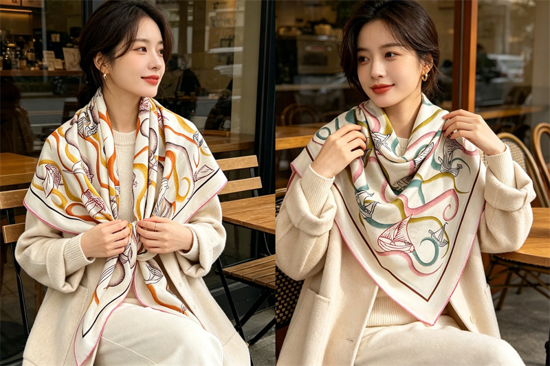 Double Faced 135CM Scarf Luxur - огляд і ціна Shawl Wrap Winter