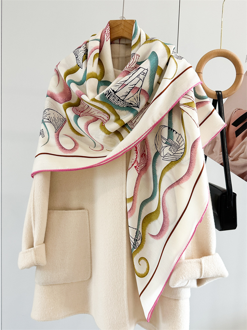 Double Faced 135CM Scarf Luxur - огляд і ціна Shawl Wrap Winter